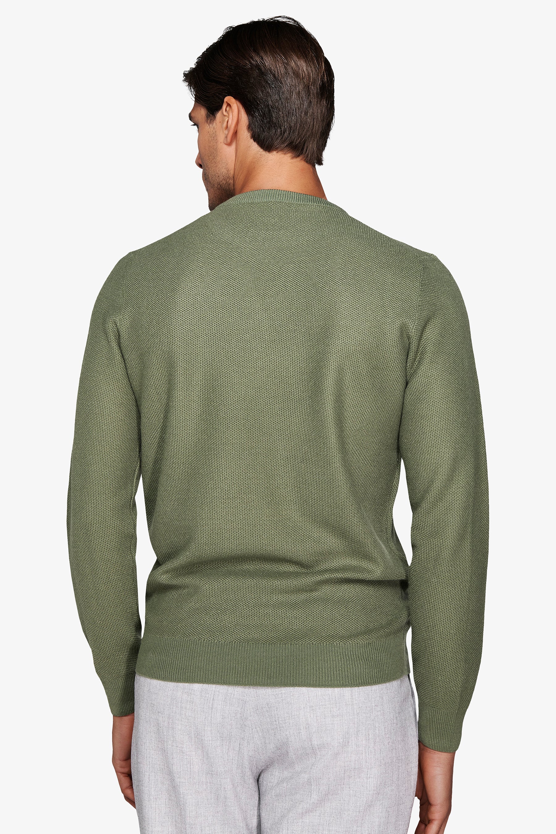 Maglia girocollo armaturata chicco riso verde-Dan John