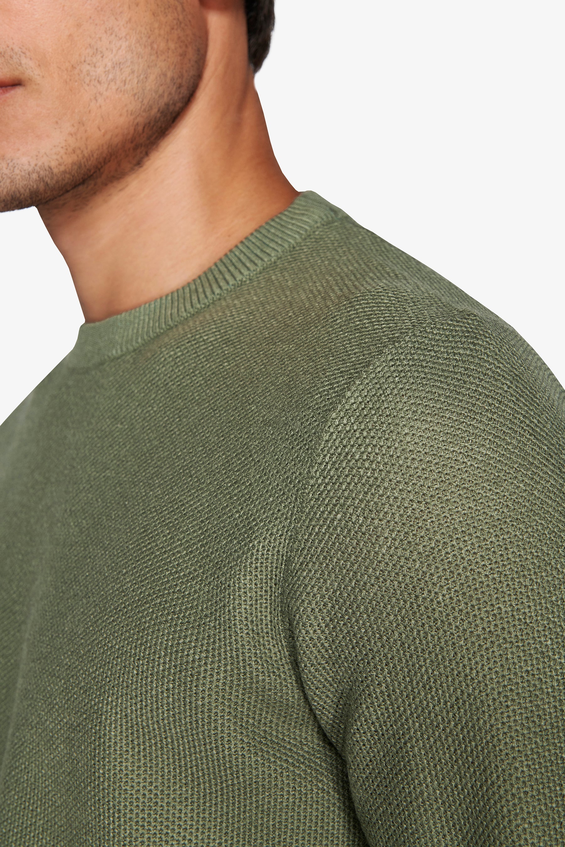 Maglia girocollo armaturata chicco riso verde-Dan John