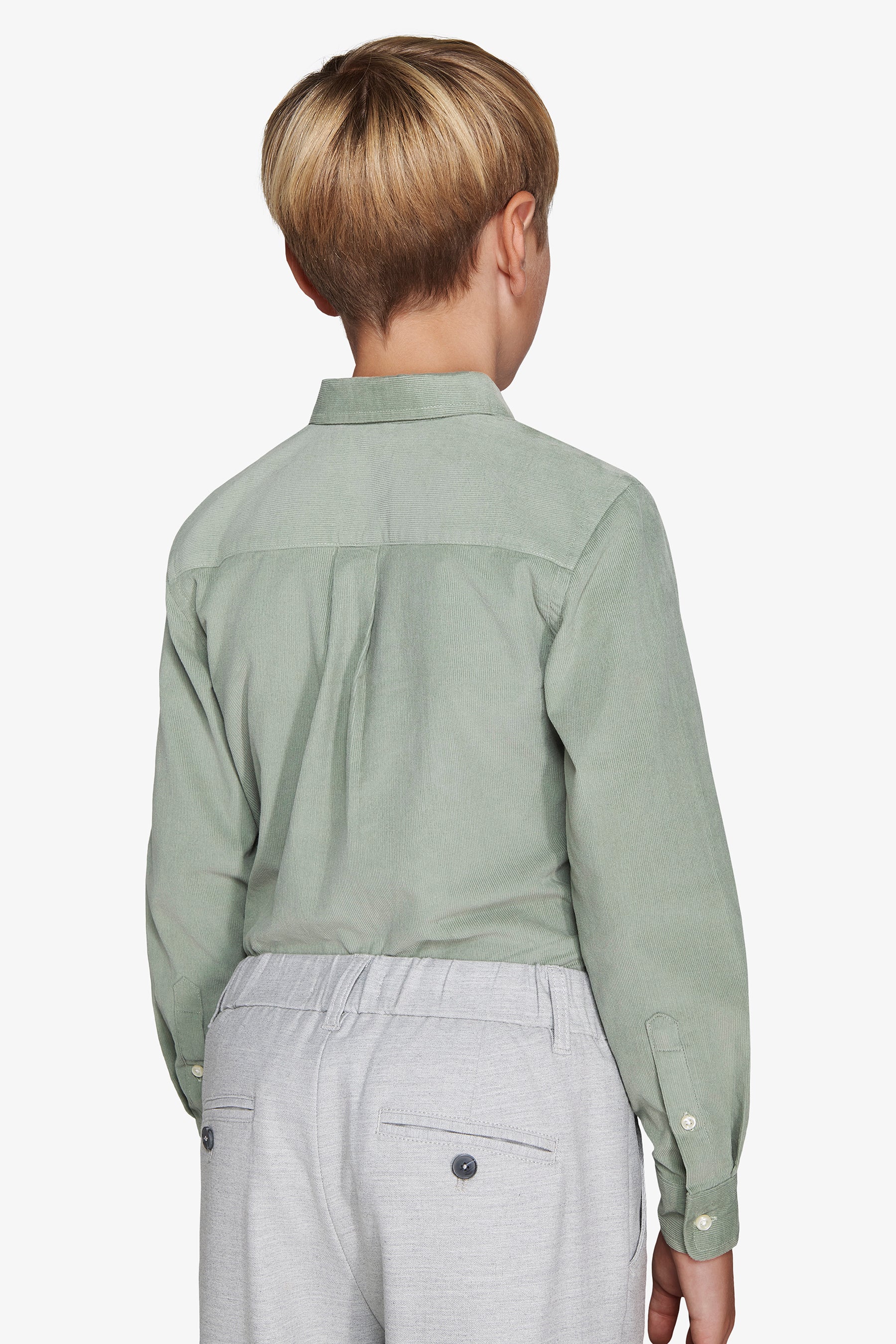 Camicia velluto verde Kids-Dan John