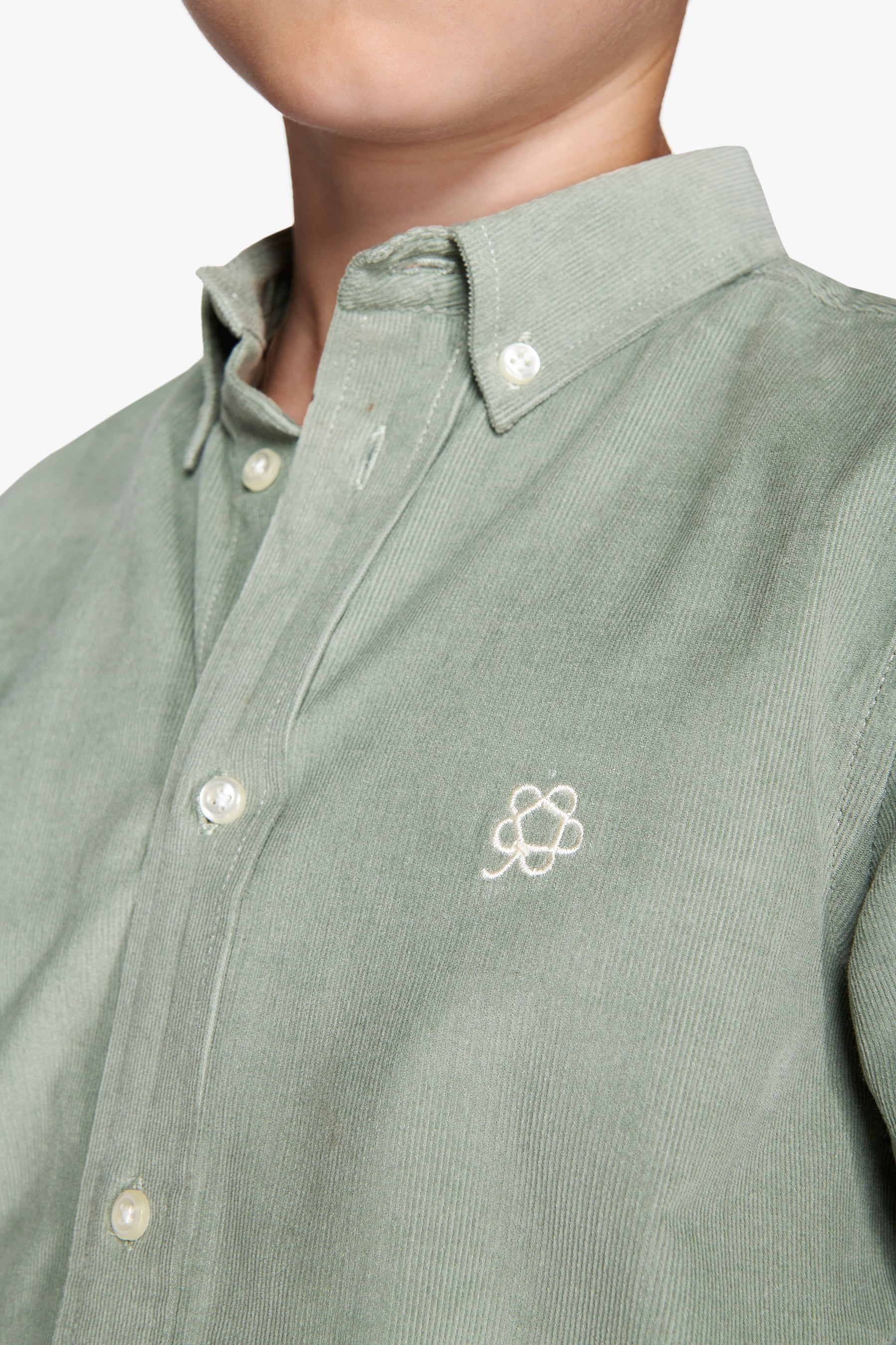 Camicia velluto verde Kids-Dan John