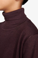 Maglia dolcevita basic bordeaux Kids-Dan John