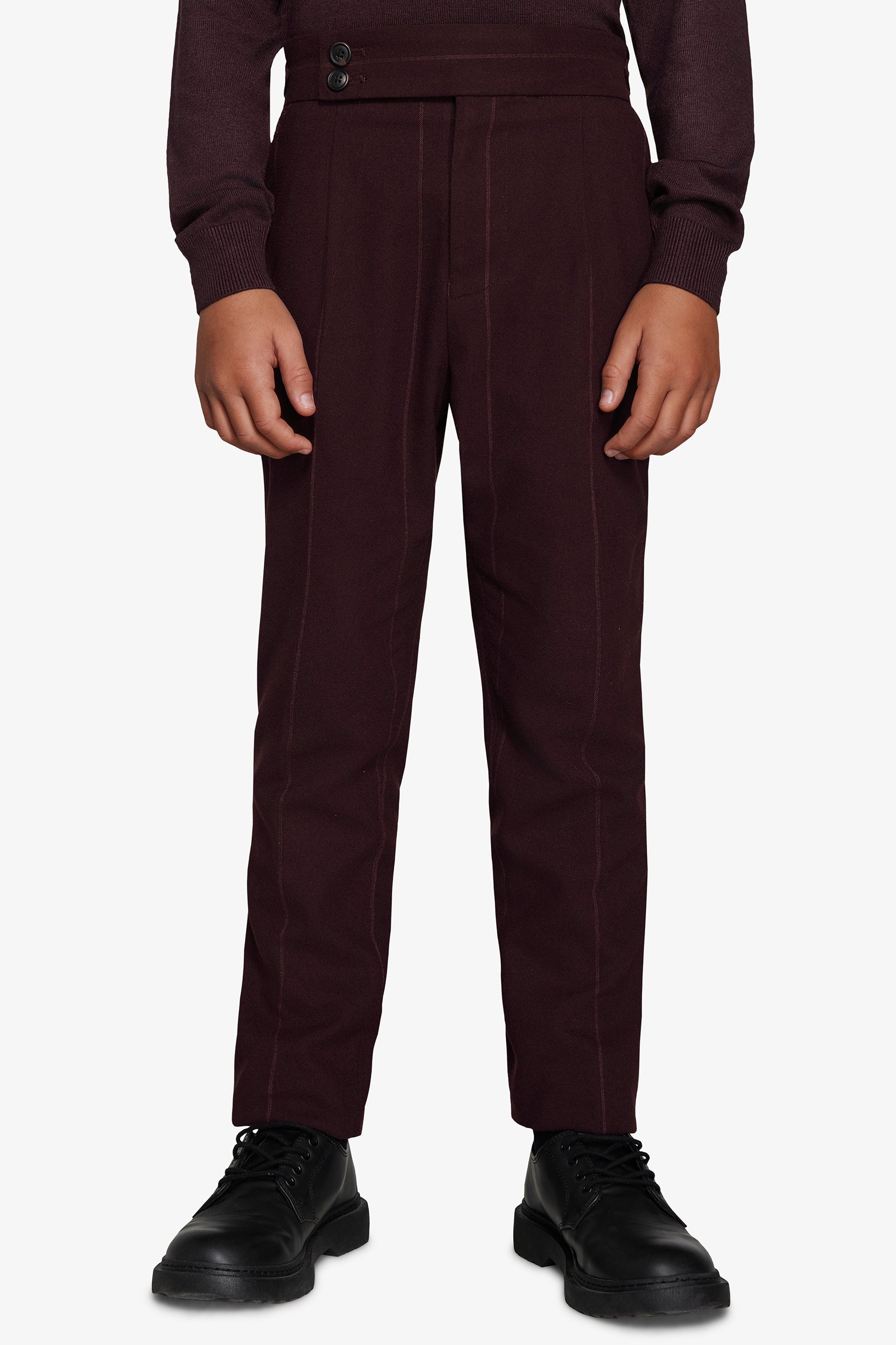 Pantaloni gessati bordeaux Kids-Dan John