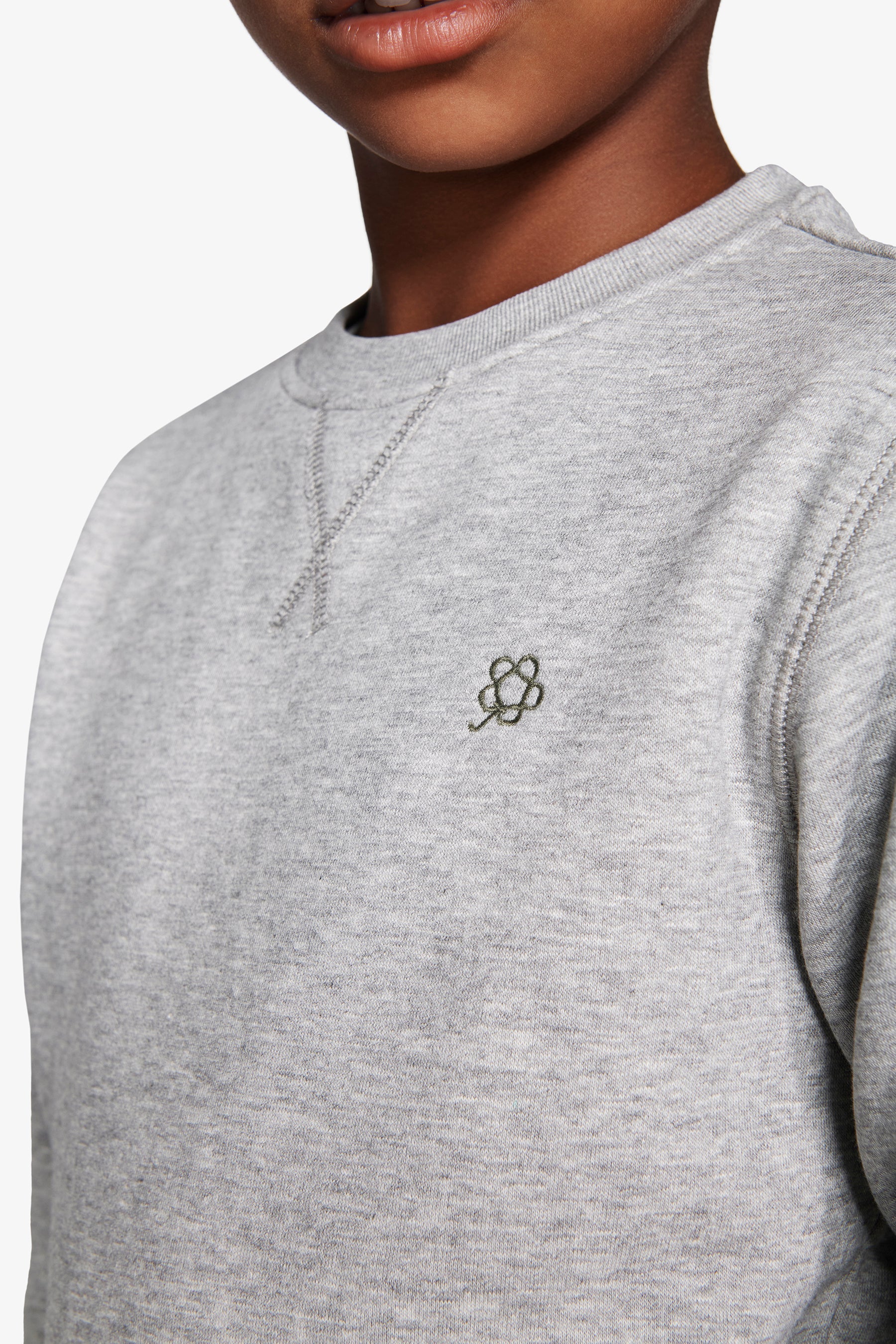 Felpa girocollo basic grigio chiaro Kids-Dan John