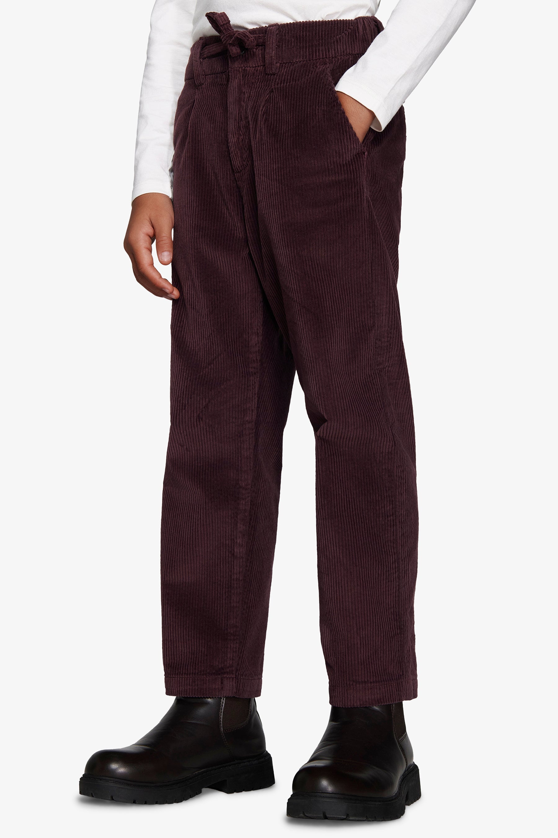 Pantaloni velluto bordeaux Kids-Dan John