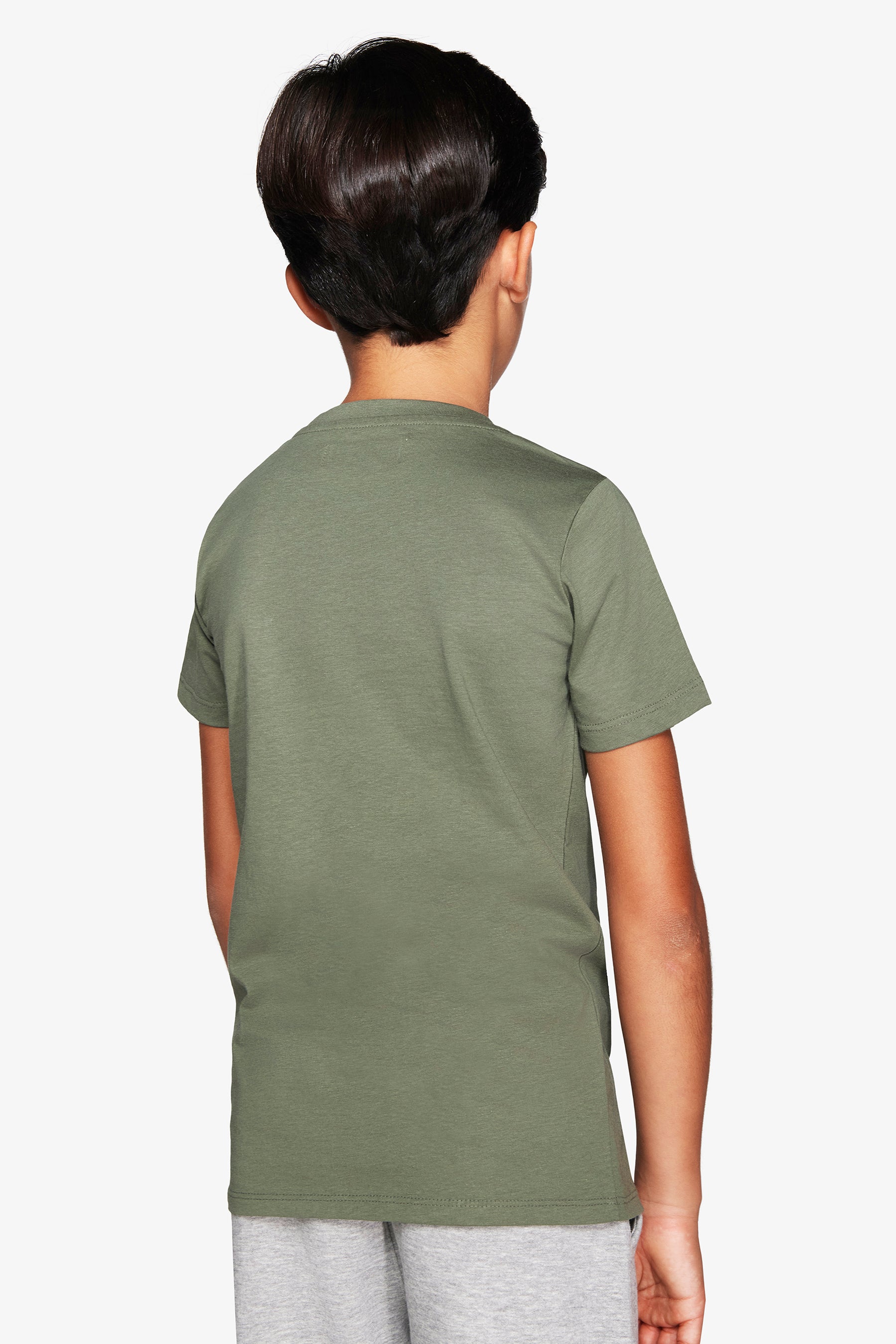 T-shirt basic con taschino verde Kids-Dan John