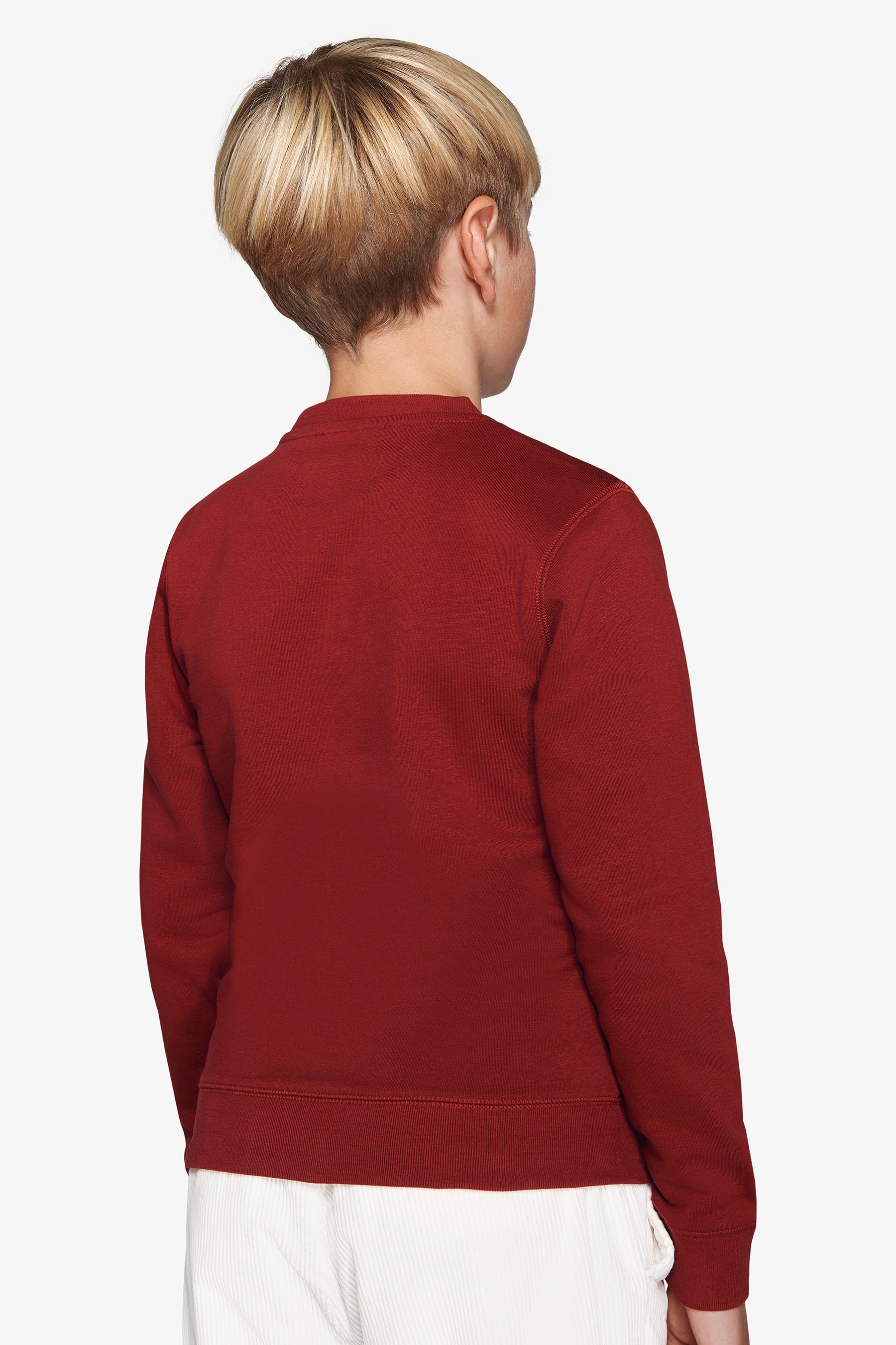 Felpa girocollo basic bordeaux Kids-Dan John