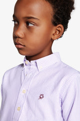 Camicia oxford a righe lilla Kids-Dan John