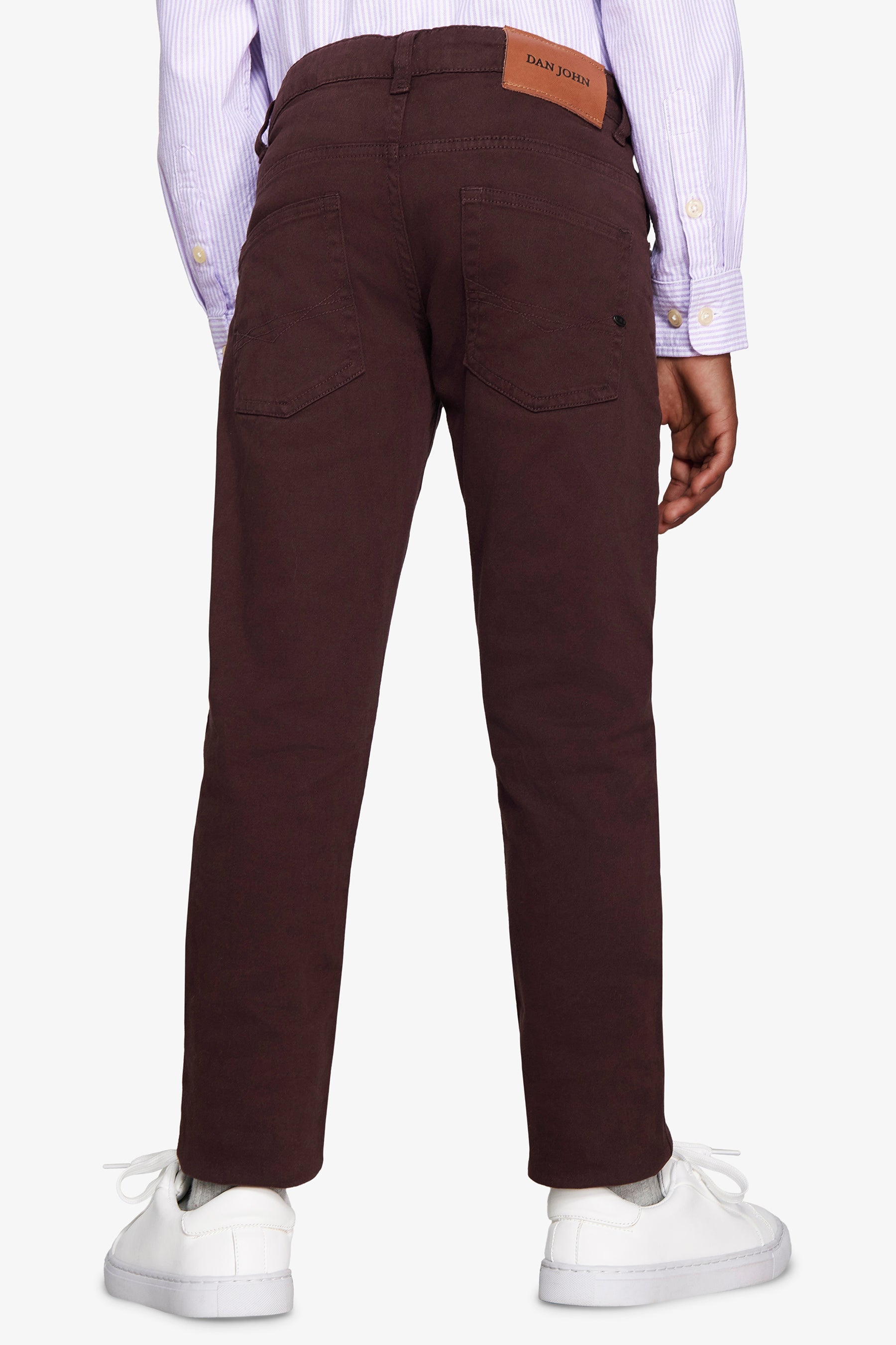 Pantaloni 5 tasche bordeaux Kids-Dan John