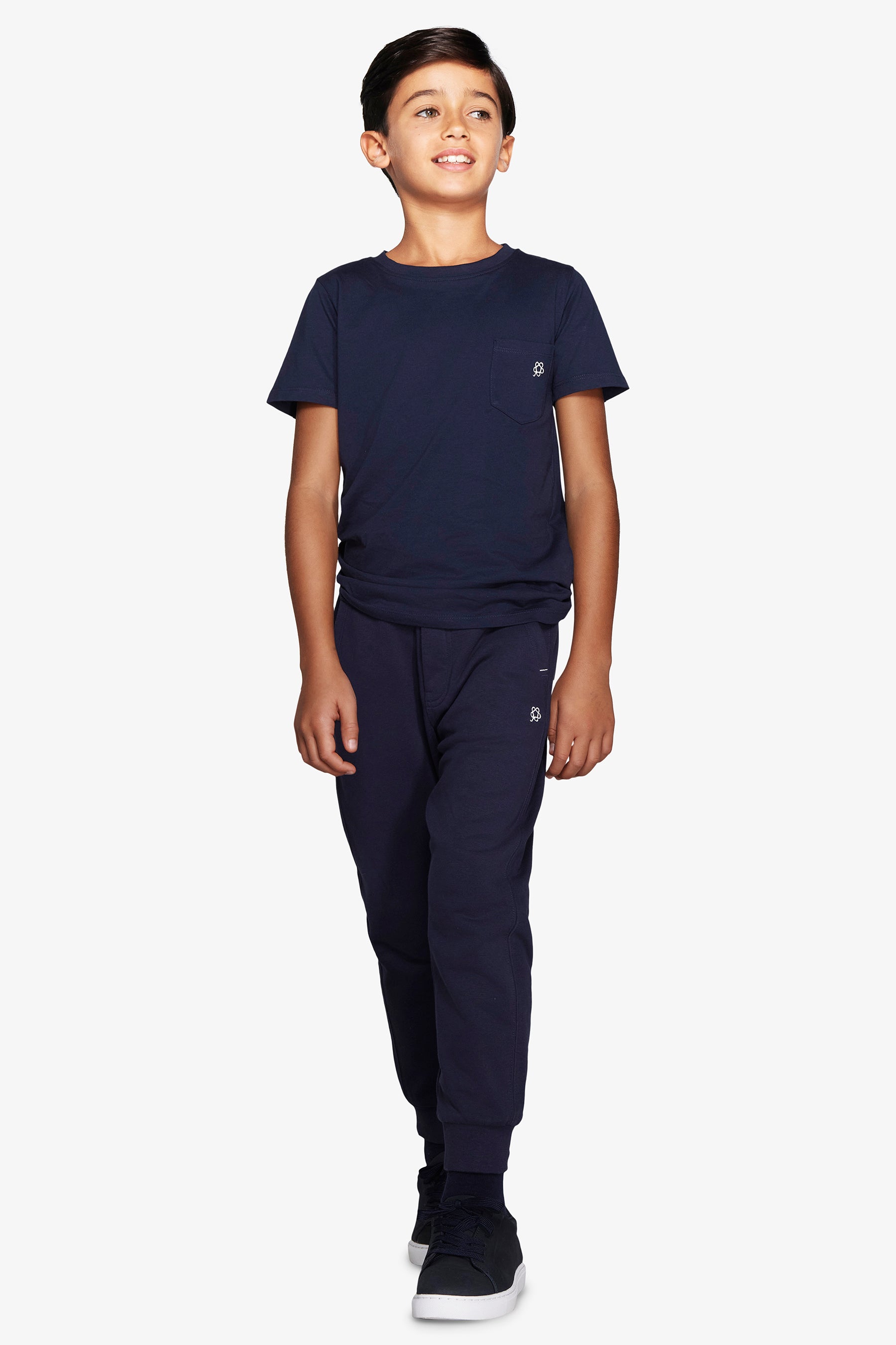 T-shirt basic con taschino blu Kids-Dan John
