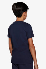 T-shirt basic con taschino blu Kids-Dan John
