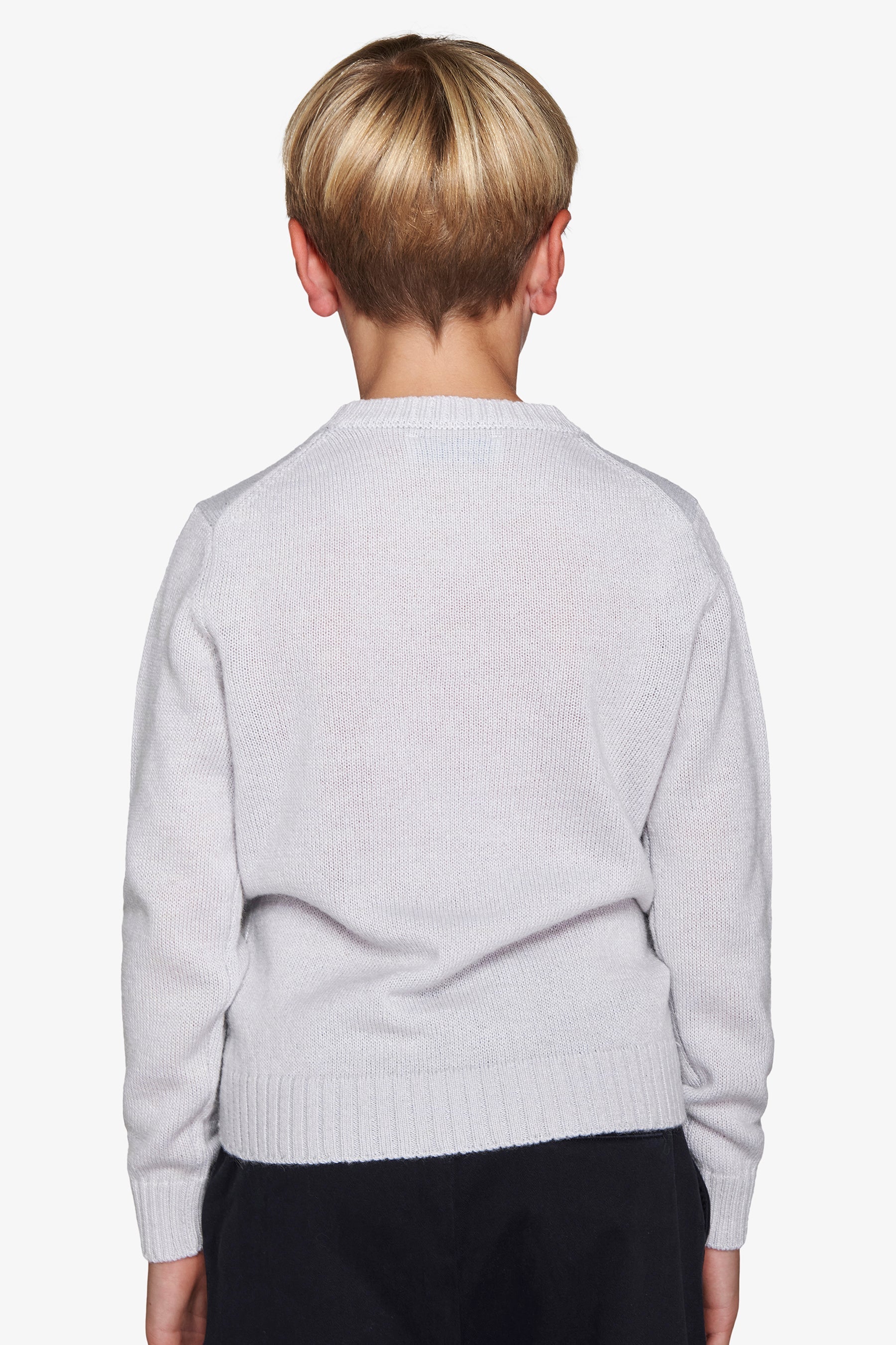 Maglia girocollo con scritta celeste Kids-Dan John