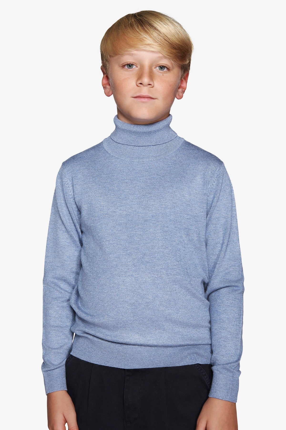 Maglia dolcevita basic celeste Kids-Dan John