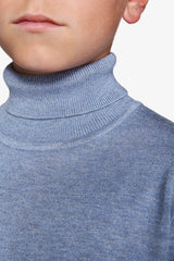 Maglia dolcevita basic celeste Kids-Dan John
