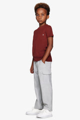 T-shirt basic con taschino bordeaux Kids-Dan John
