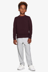 Maglia girocollo rasata bordeaux Kids-Dan John