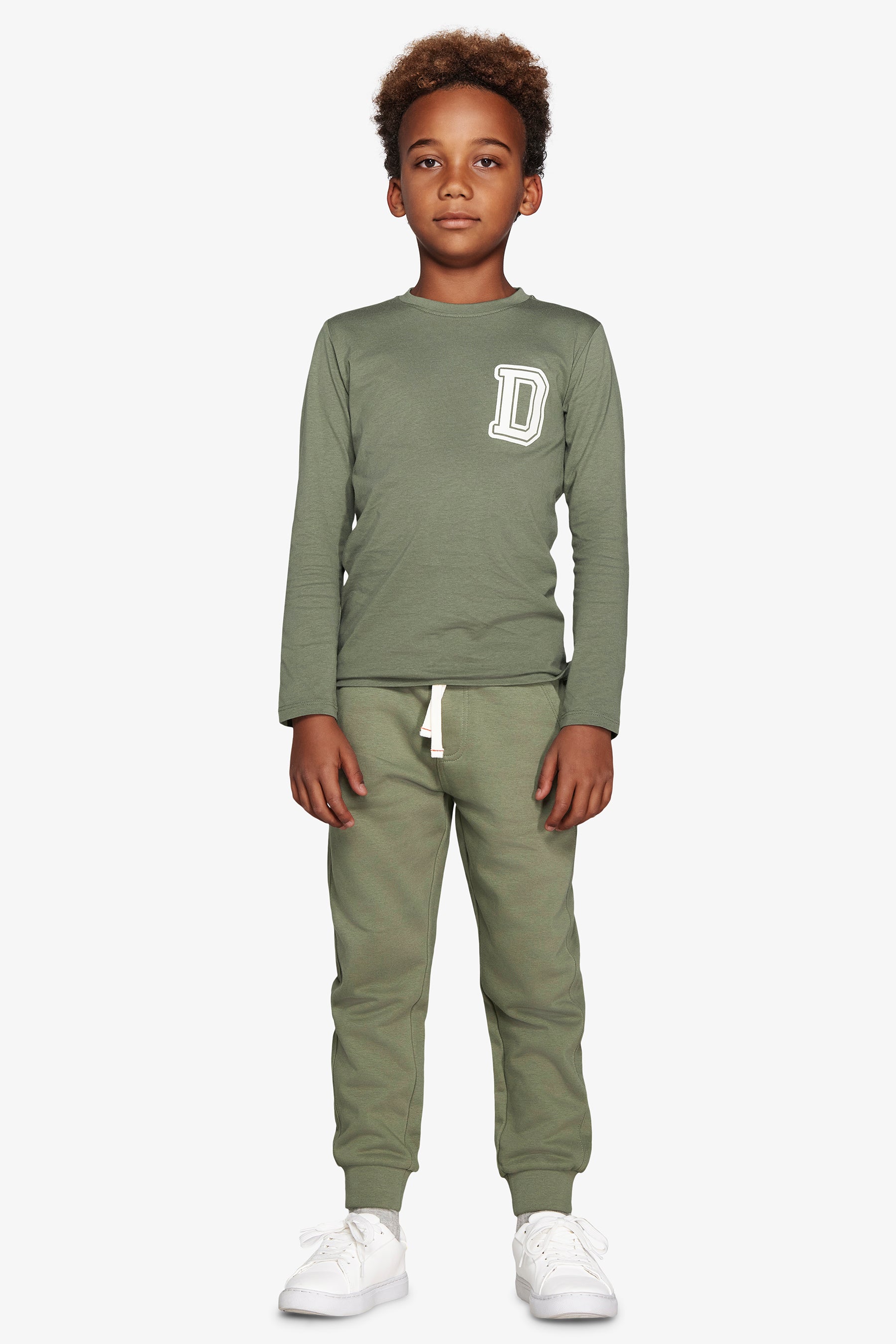 T-shirt con stampa verde Kids-Dan John