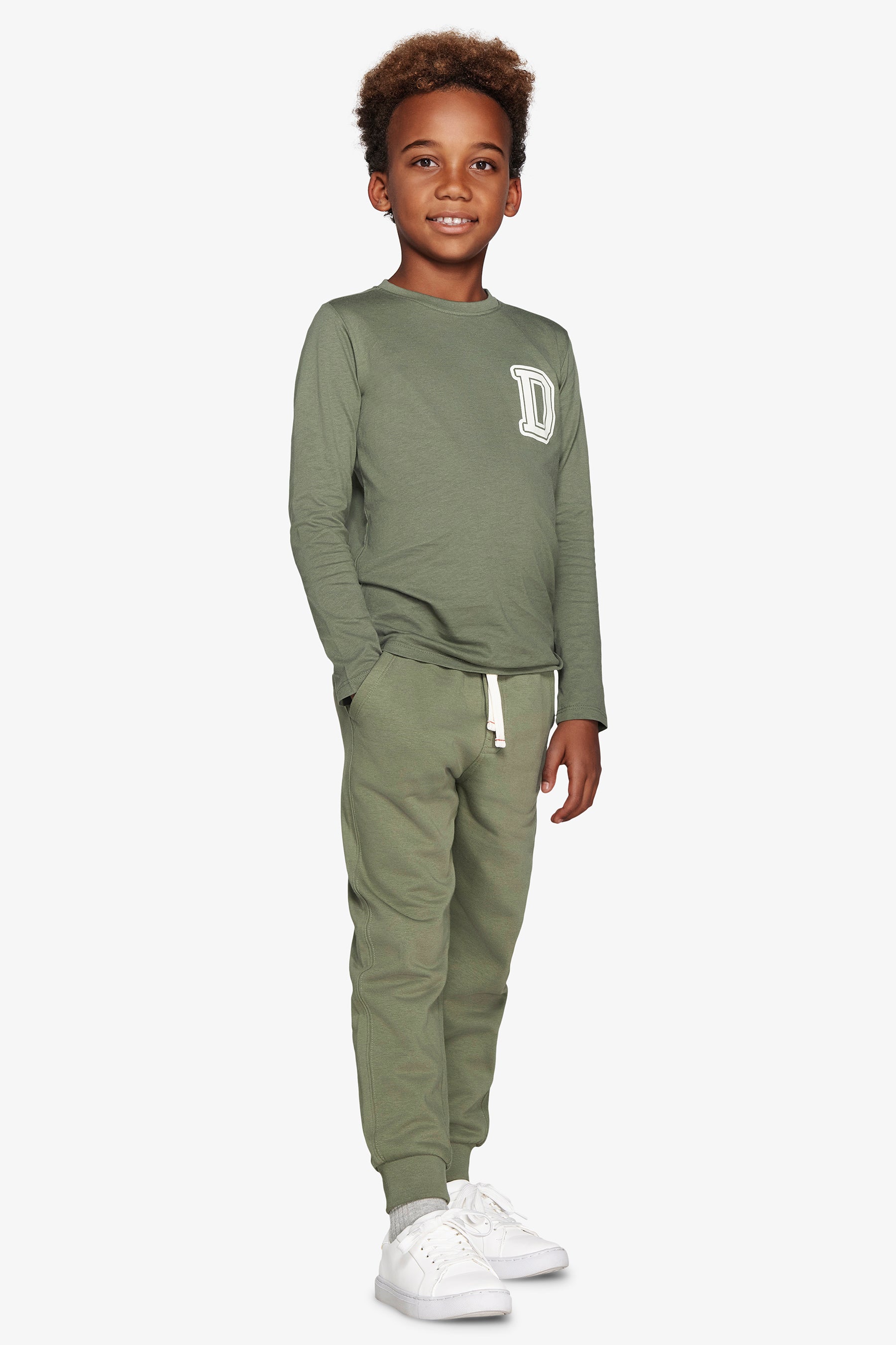 T-shirt con stampa verde Kids-Dan John