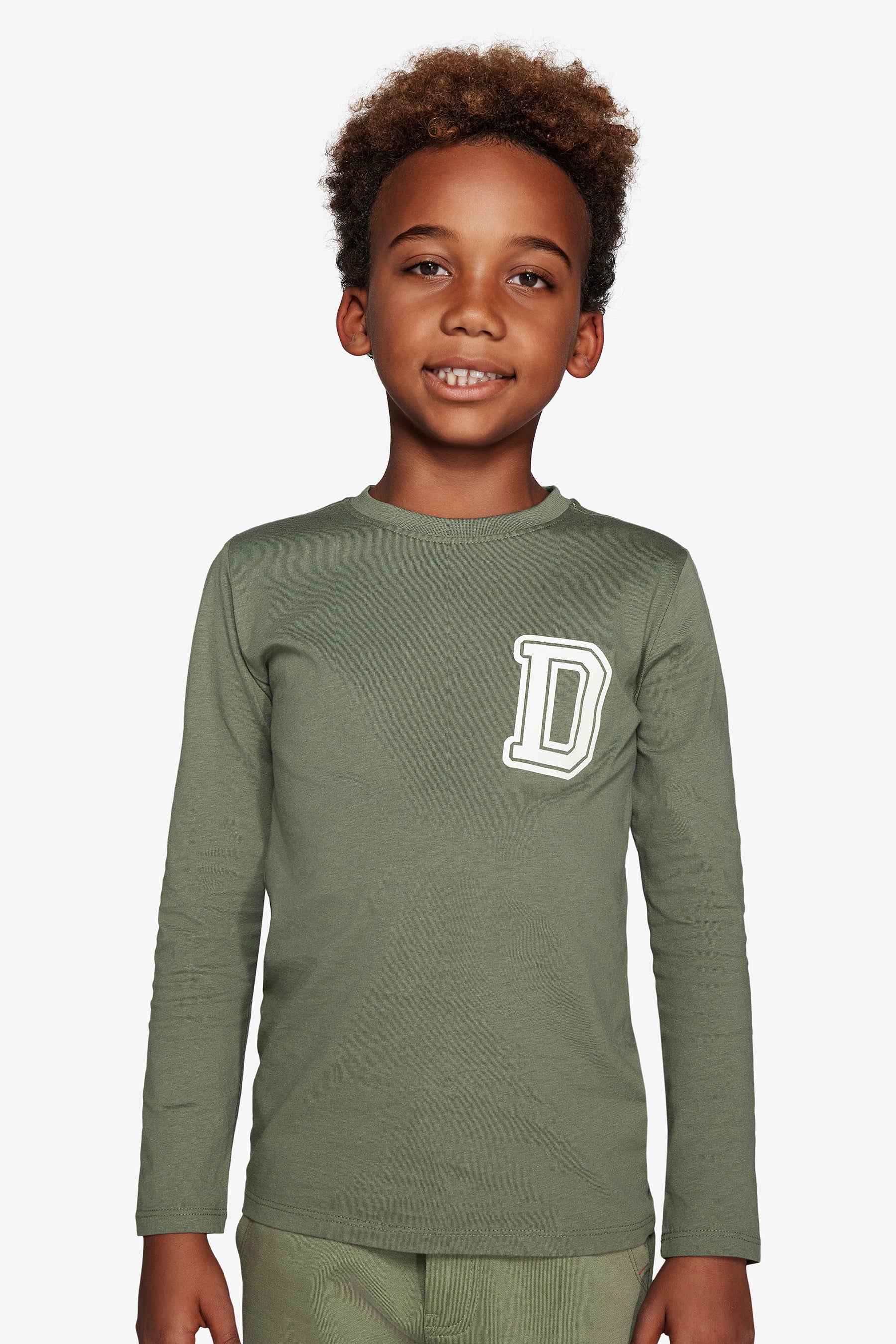 T-shirt con stampa verde Kids-Dan John