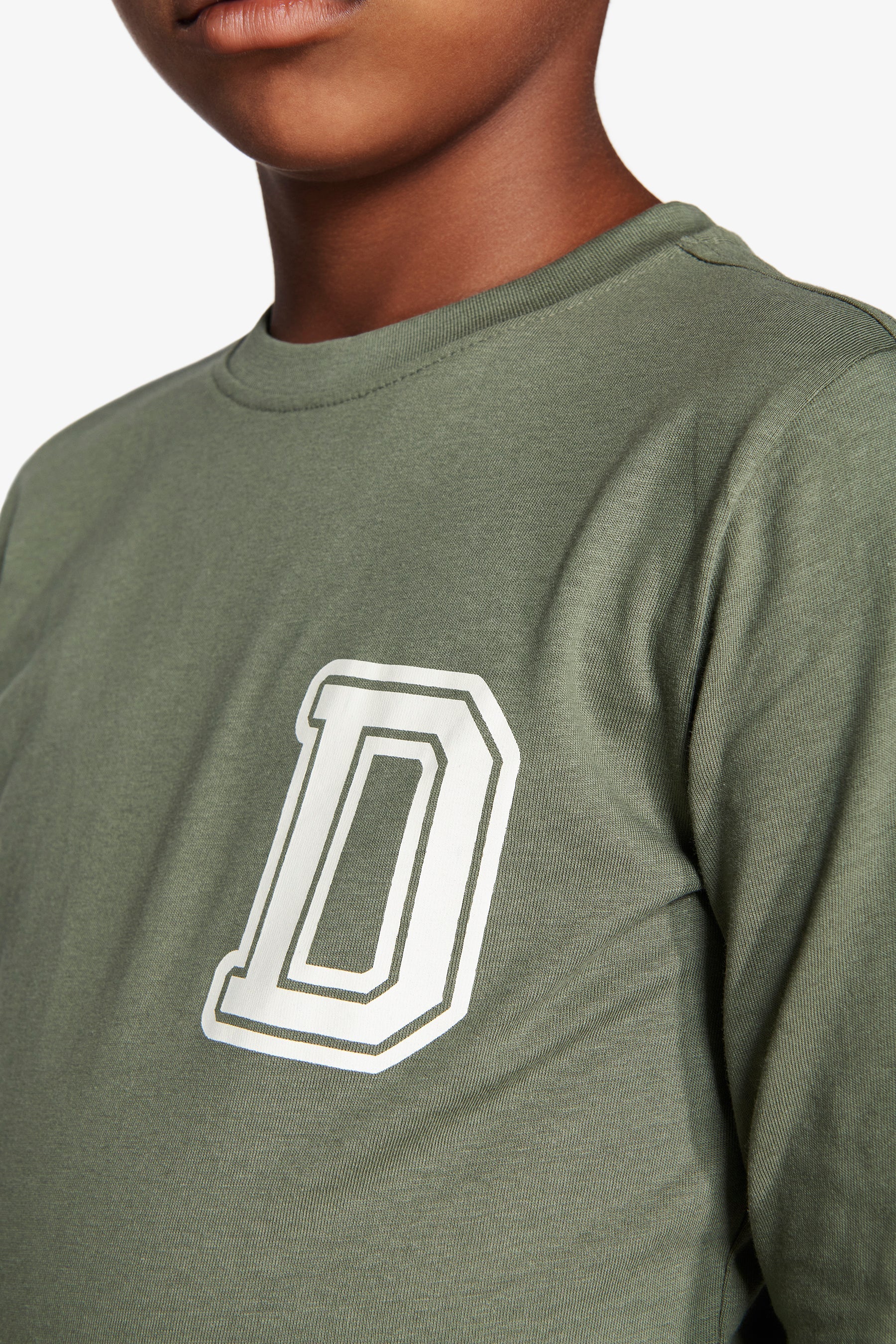 T-shirt con stampa verde Kids-Dan John