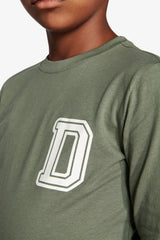 T-shirt con stampa verde Kids-Dan John