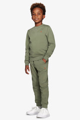 Felpa girocollo basic verde Kids-Dan John