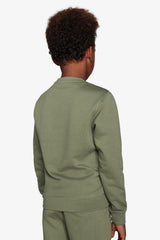 Felpa girocollo basic verde Kids-Dan John