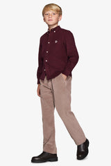 Camicia velluto bordeaux Kids-Dan John