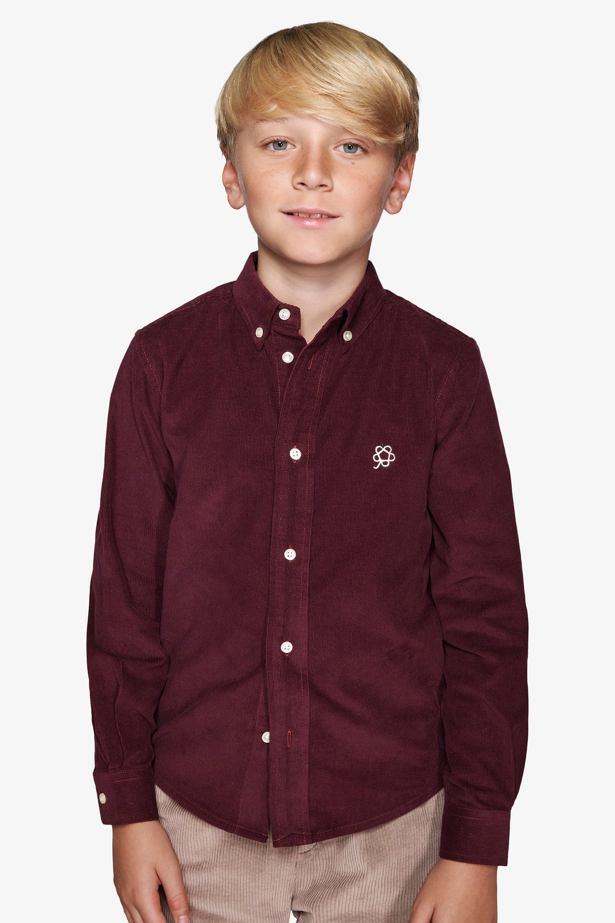 Camicia velluto bordeaux Kids-Dan John