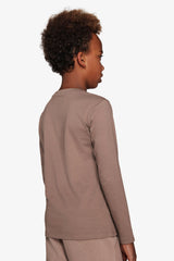 T-shirt con stampa frontale tortora Kids-Dan John