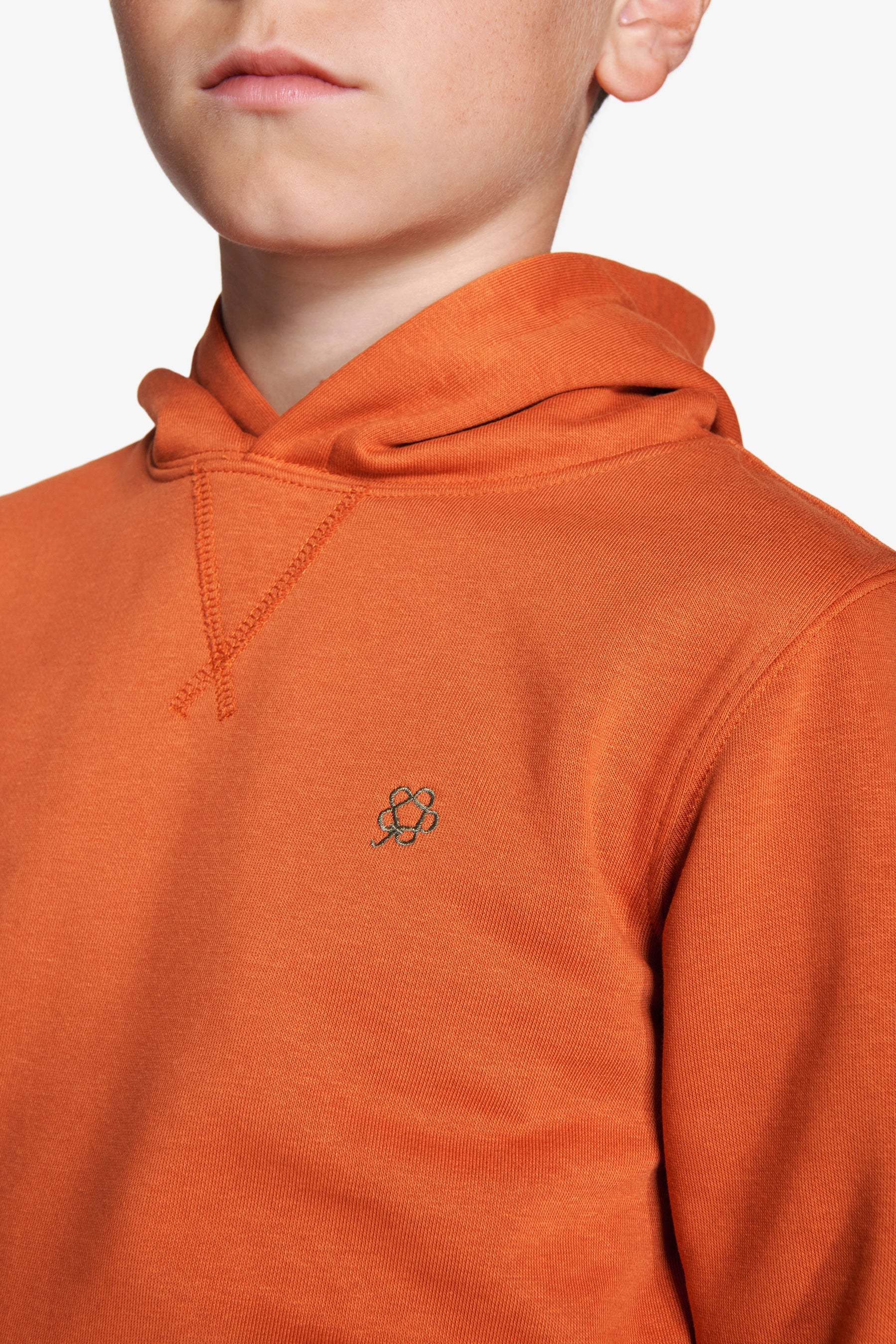 Felpa con cappuccio basic arancio Kids-Dan John