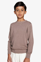 Maglia girocollo rasata tortora Kids-Dan John