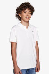 Polo con ricamo bianca Kids-Dan John
