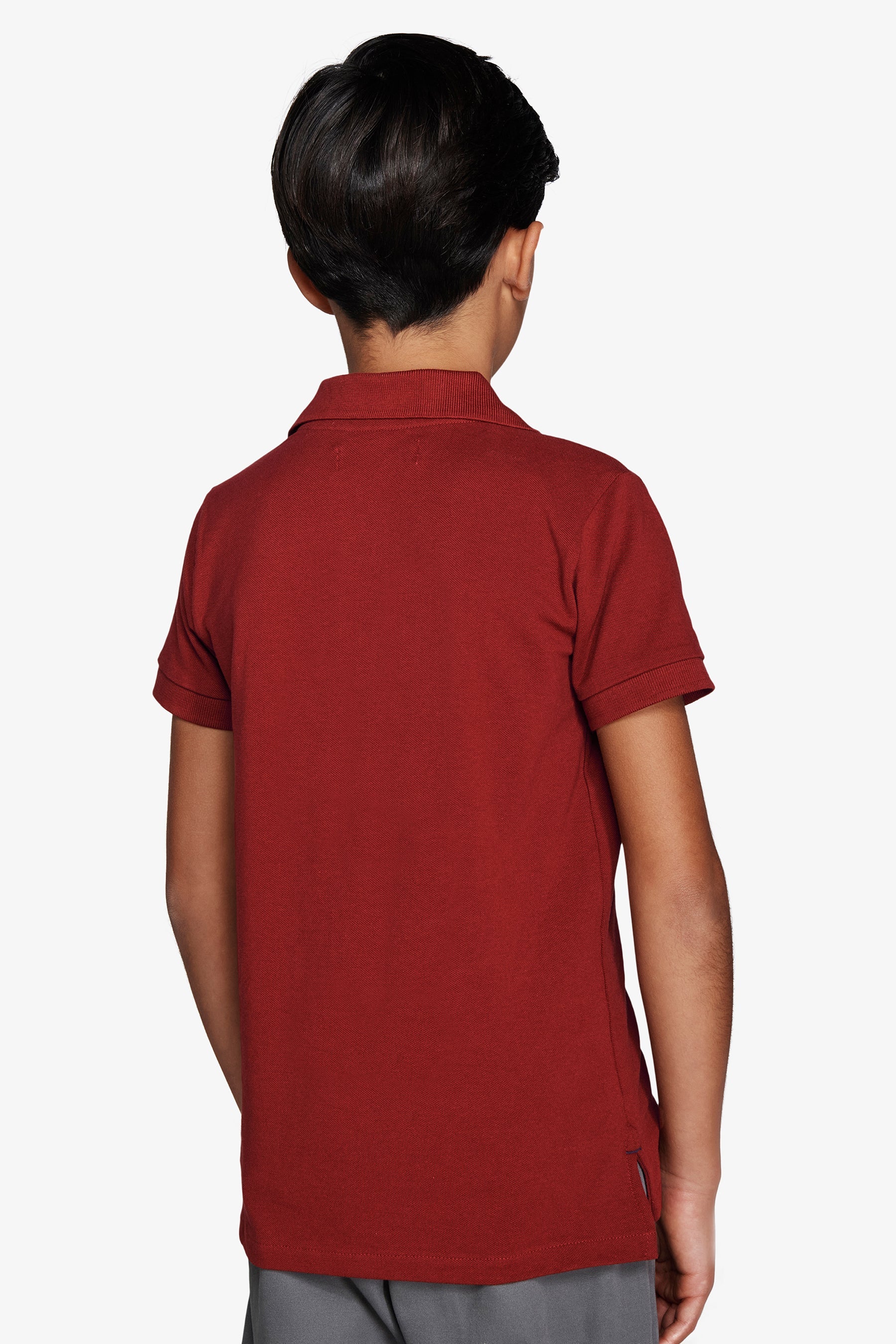 Polo con ricamo bordeaux Kids-Dan John