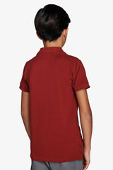 Polo con ricamo bordeaux Kids-Dan John