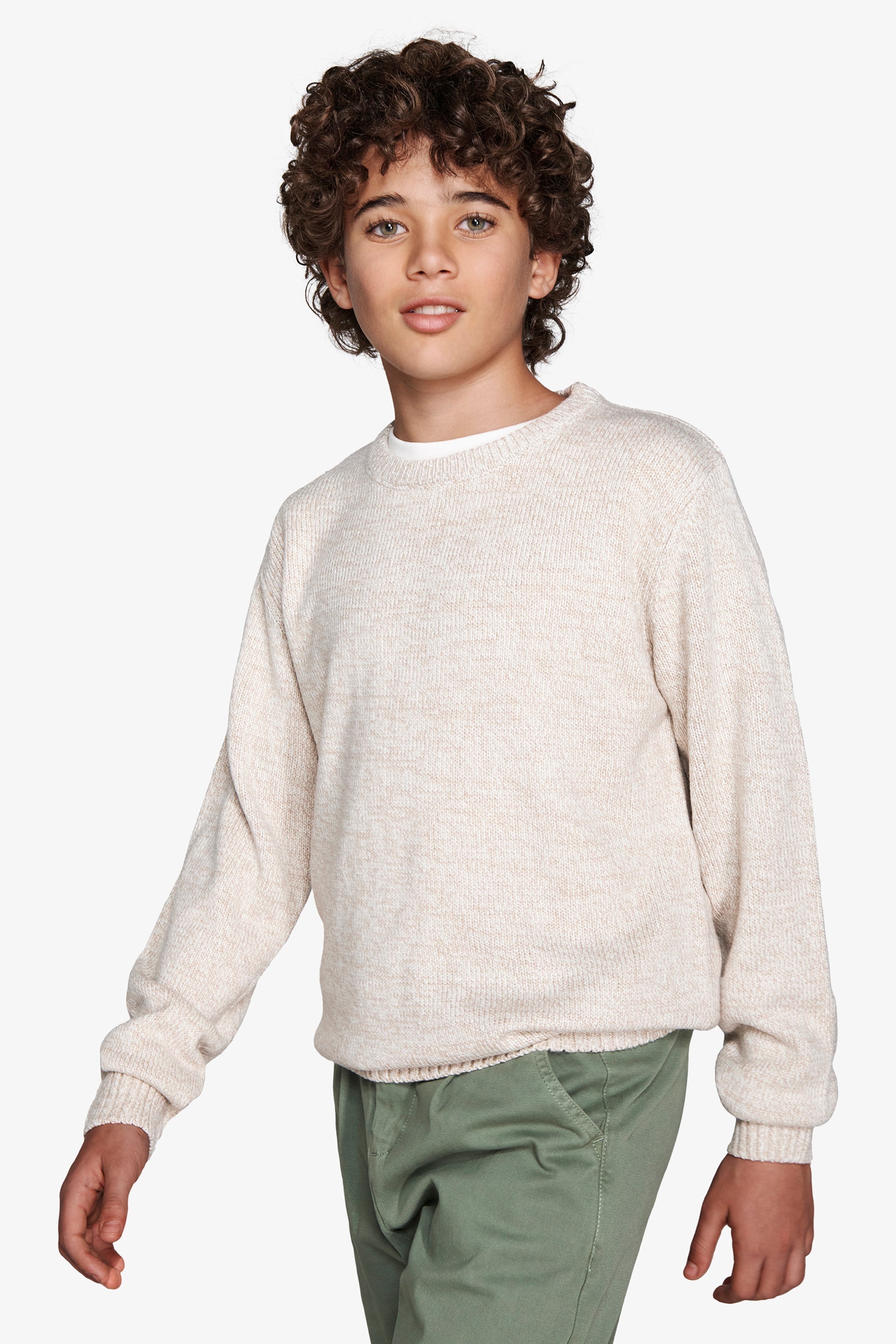Maglia girocollo mouline' corda Kids-Dan John