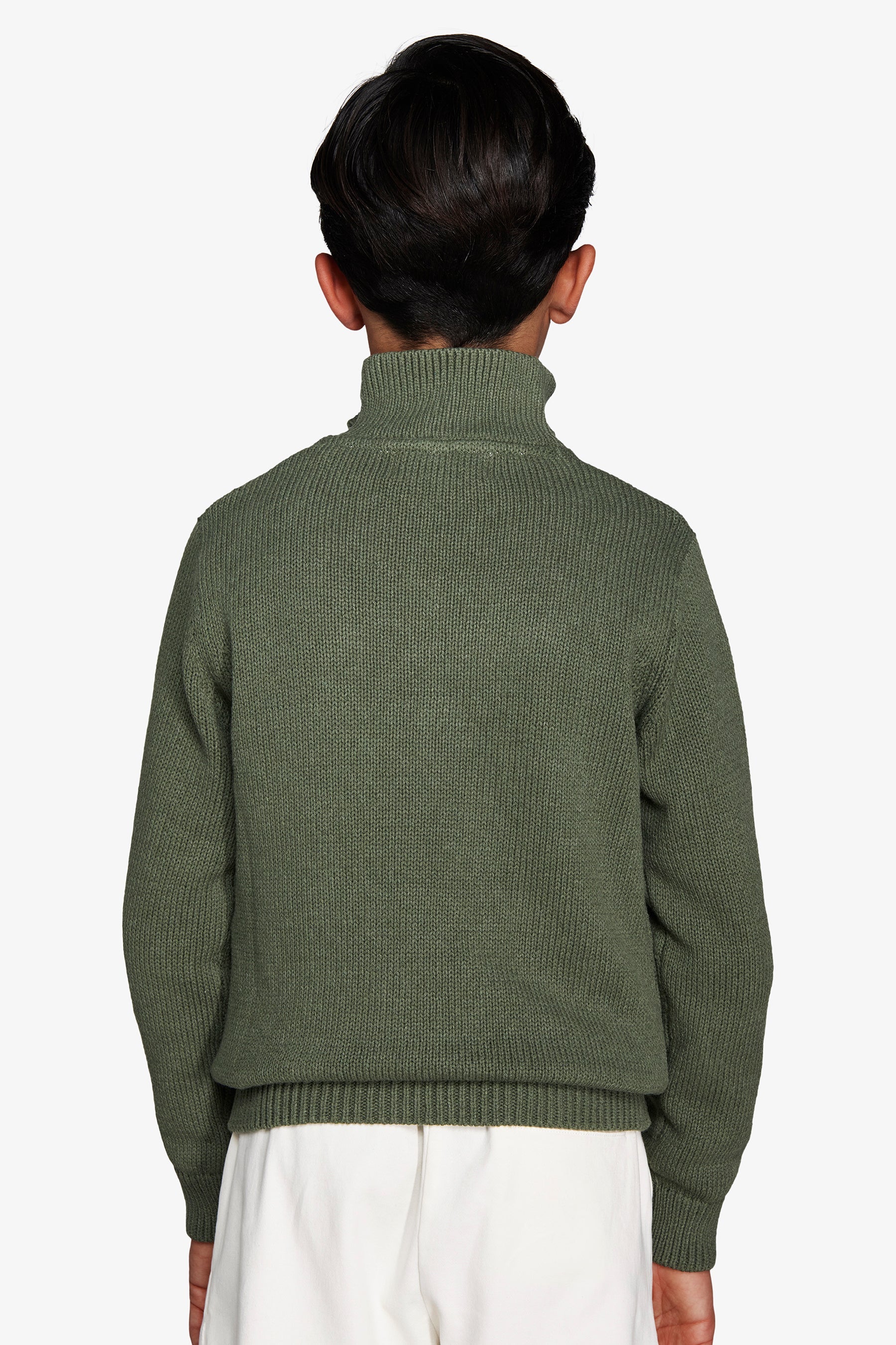 Maglia half zip verde Kids-Dan John