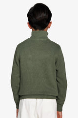 Maglia half zip verde Kids-Dan John