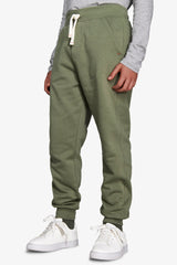 Pantaloni felpa basic verde Kids-Dan John