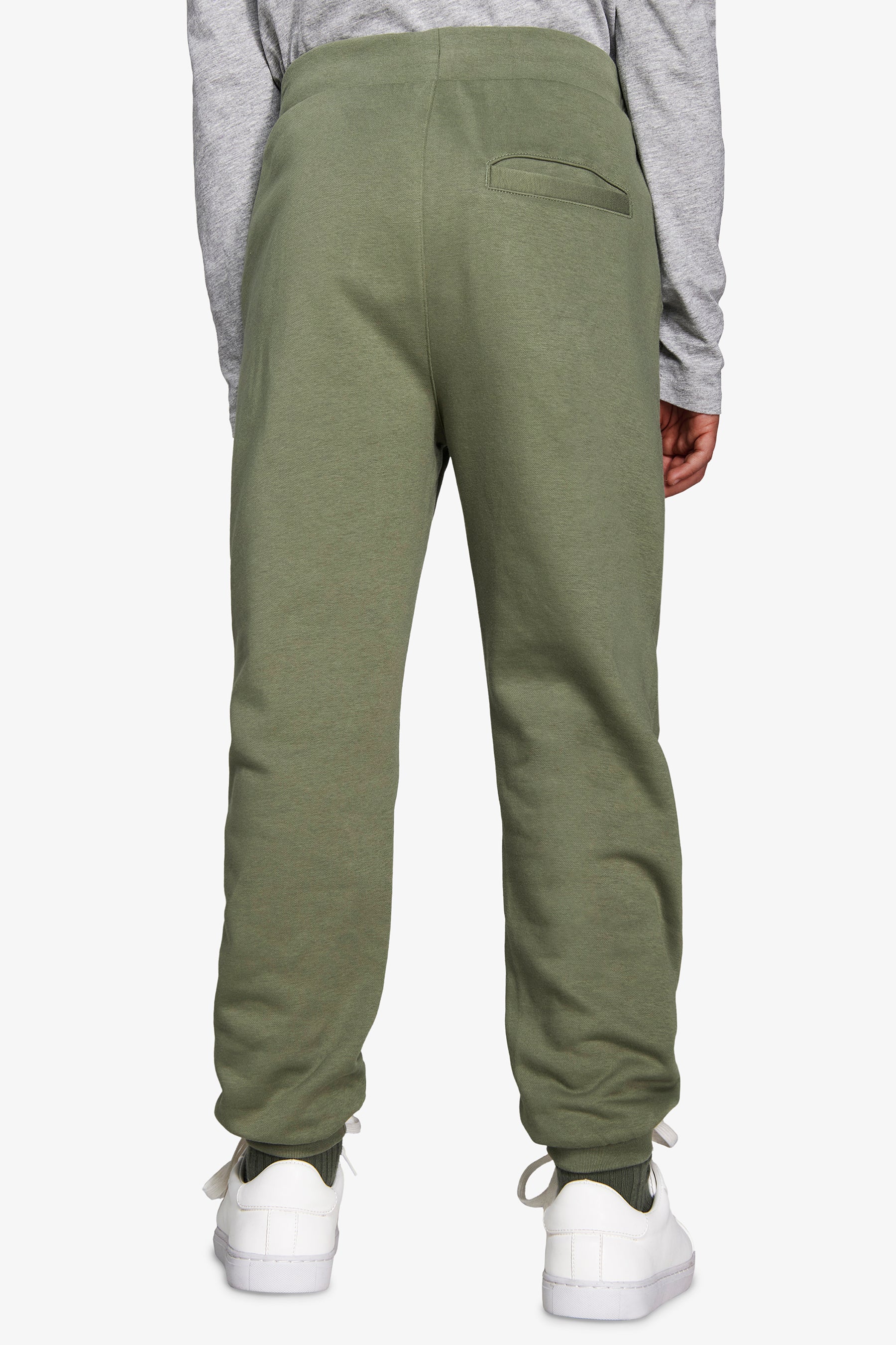 Pantaloni felpa basic verde Kids-Dan John