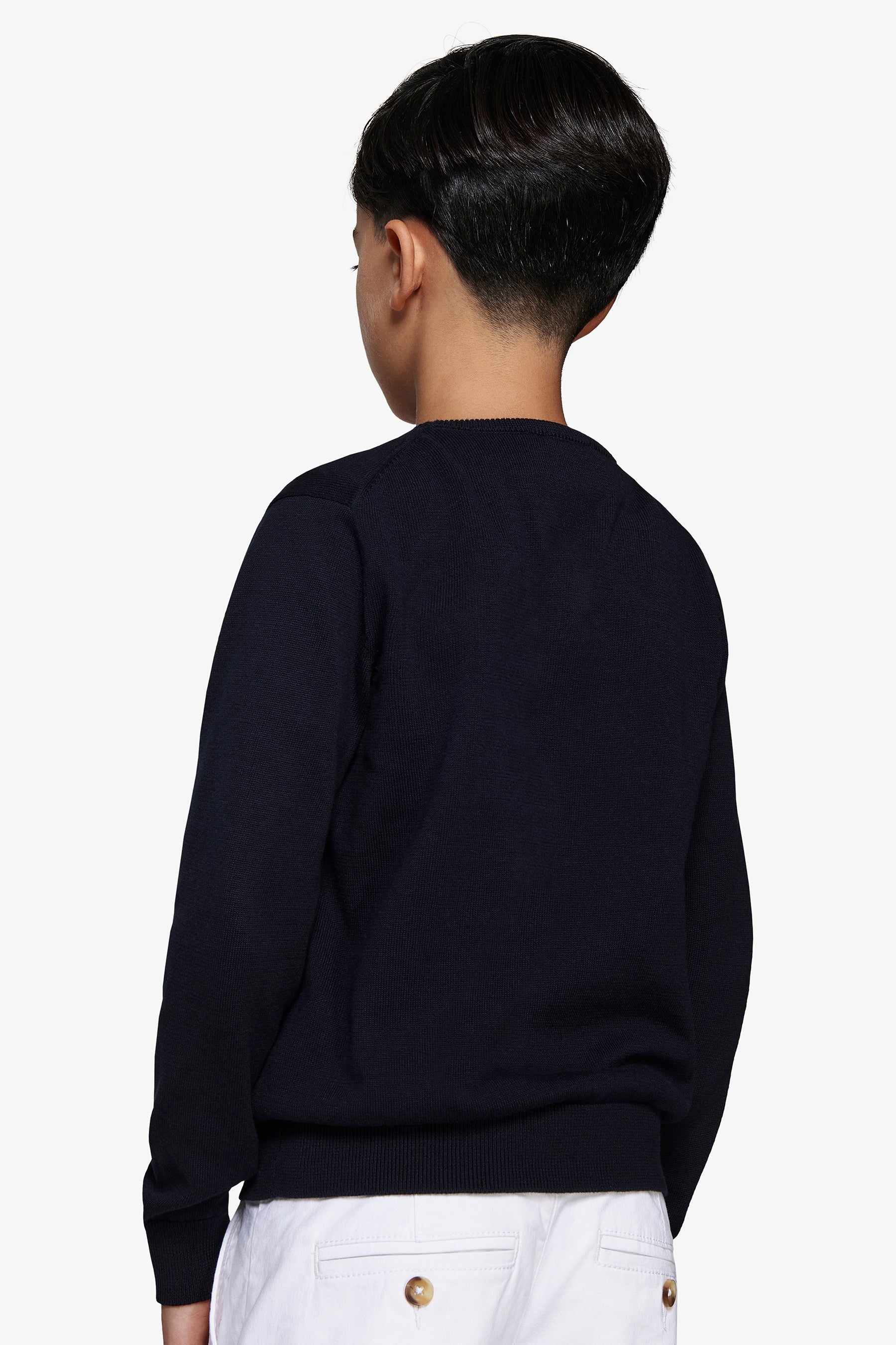 Maglia girocollo blu Kids-Dan John
