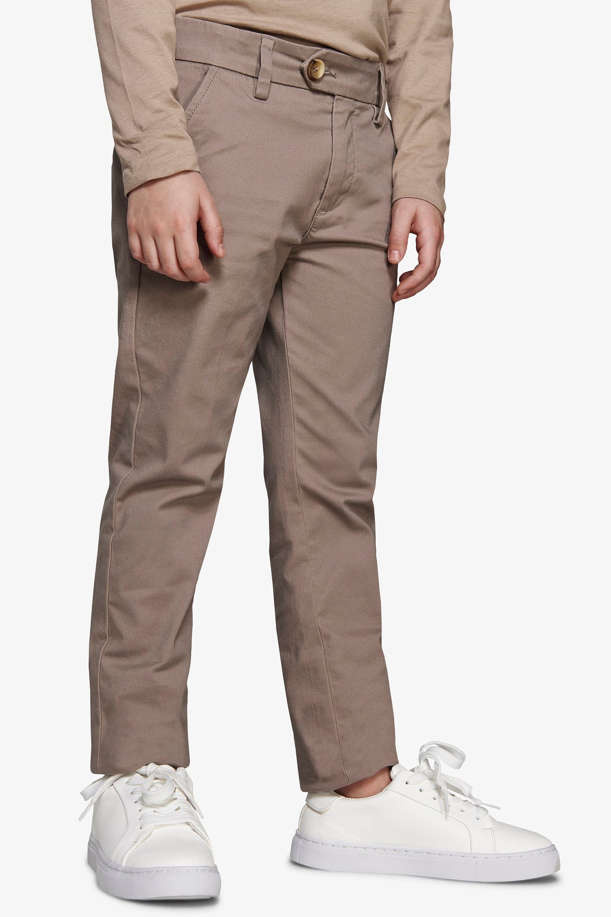 Pantaloni chino taupe Kids-Dan John