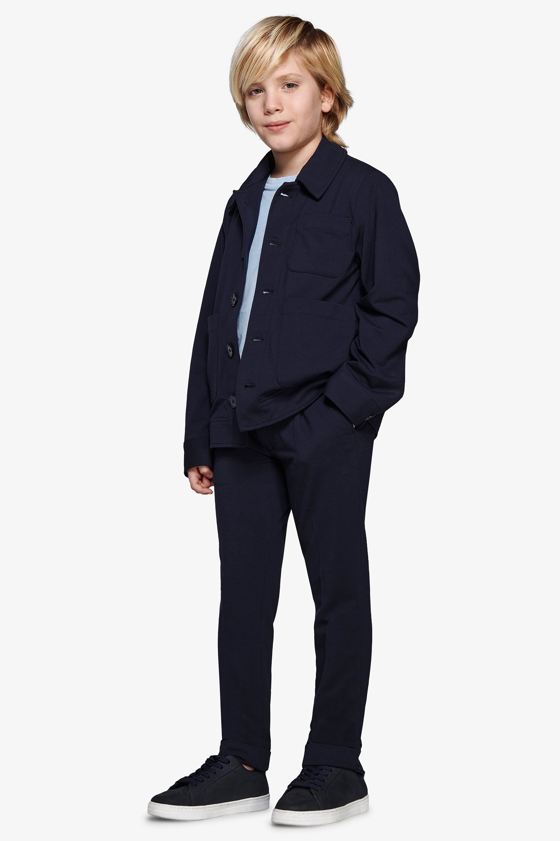 Overshirt jersey blu Kids-Dan John