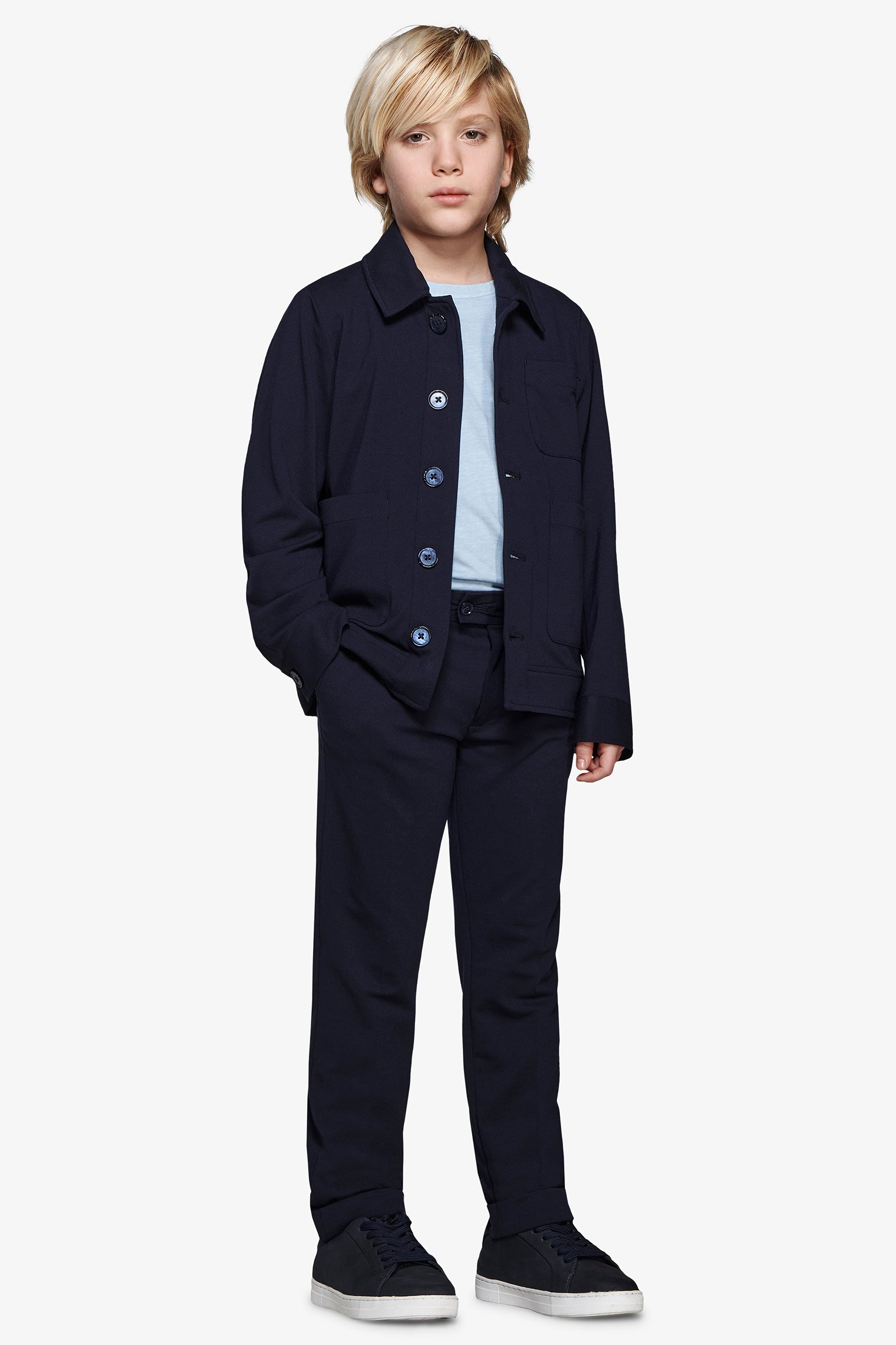 Overshirt jersey blu Kids-Dan John