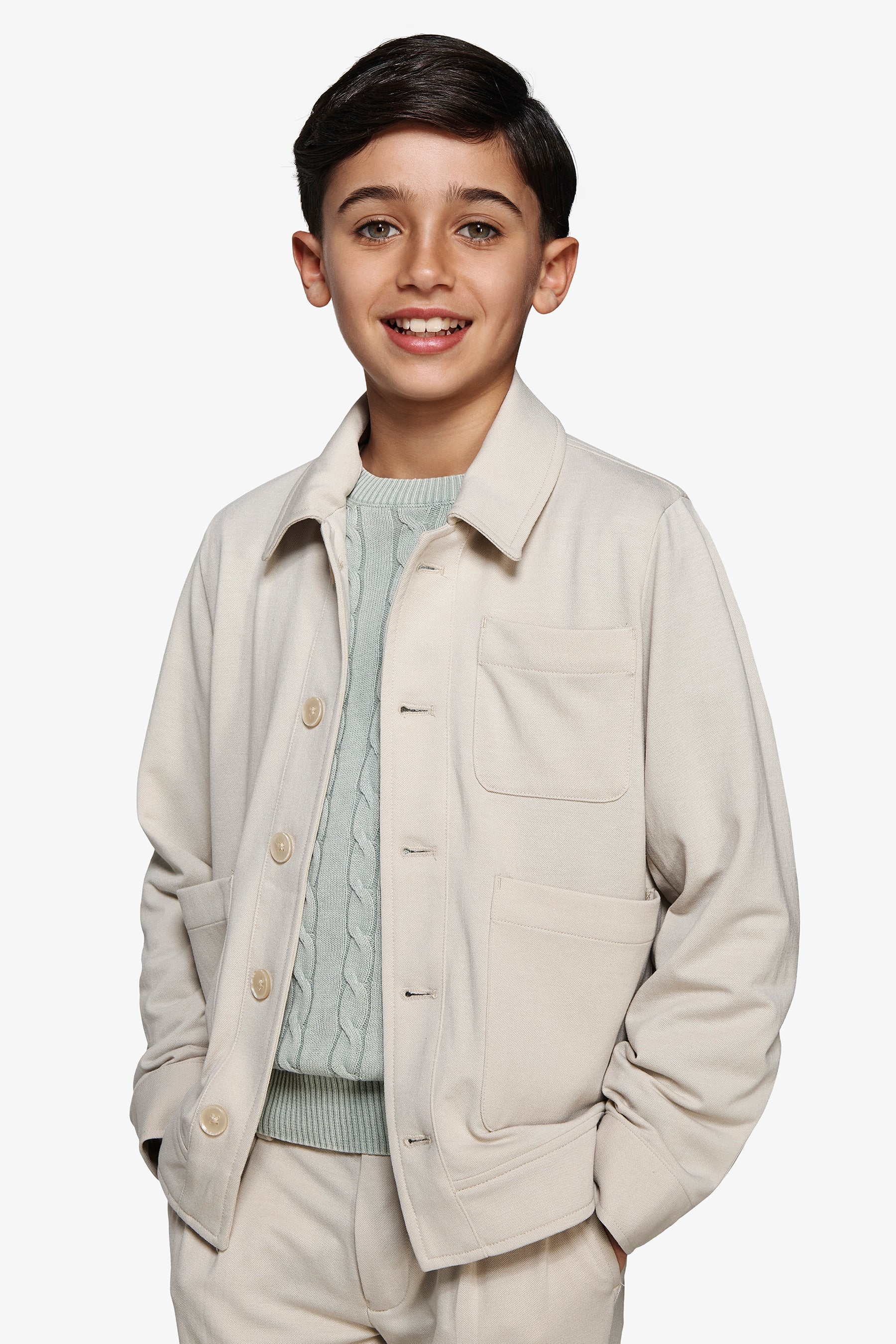Overshirt jersey sabbia Kids-Dan John