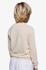 Maglia girocollo armaturata sabbia Kids-Dan John