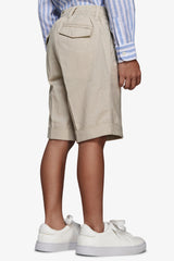 Kids' sand linen blend Bermuda shorts