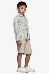 Camicia fantasia floreale salvia Kids-Dan John