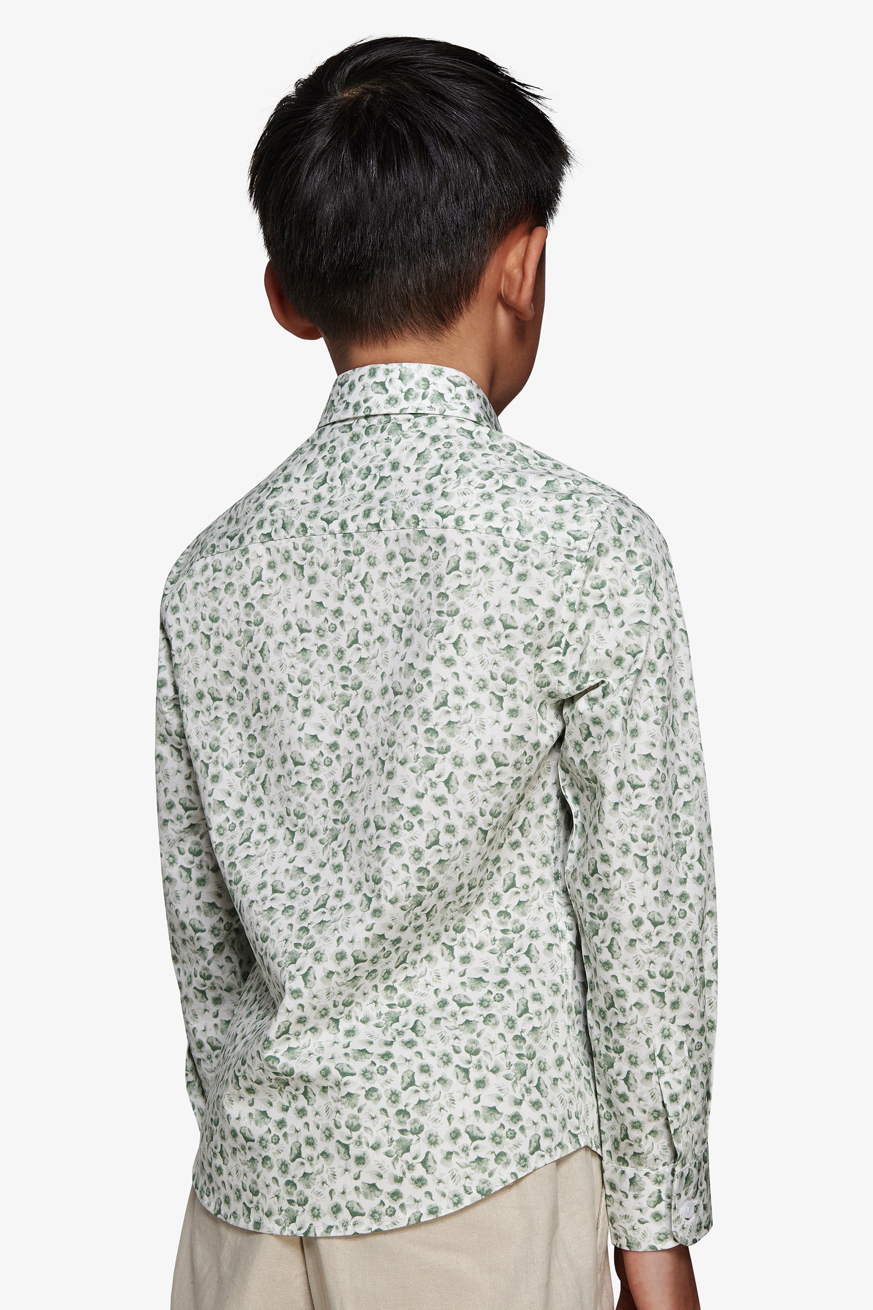 Camicia fantasia floreale salvia Kids-Dan John