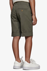 Bermuda chino basic in cotone verde Kids-Dan John