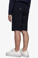 Bermuda chino basic in cotone blu Kids-Dan John